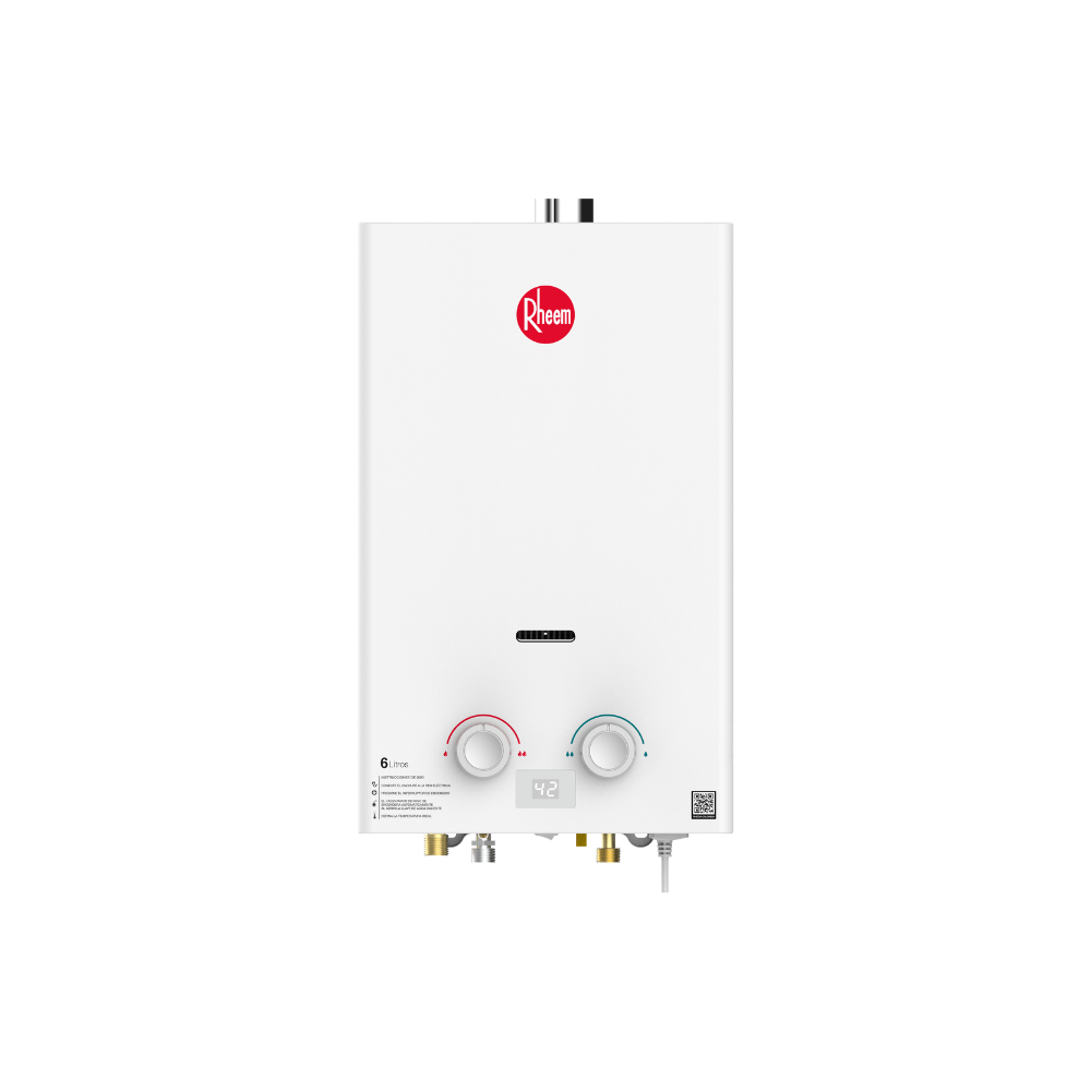 Calentador De Agua Rheem 6 Litros Tiro Forzado De Paso A Gas Natural 