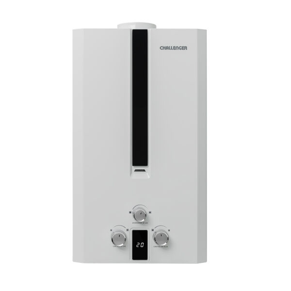 Calentador de Agua Challenger 12  litros Tiro Natural de Paso a Gas Natural Blanco