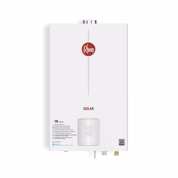 Calentador de Agua Tiro Forzado Gas Propano 16 Litros Digital